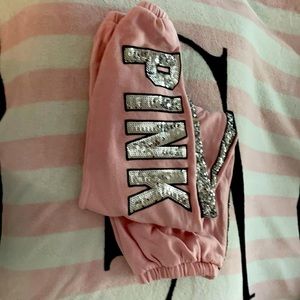 PINK VS sequin bling sweatpants or joggers